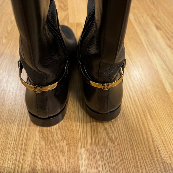 Tory Burch Jess Women’s Brown Leather Riding Boots Size 7M - Picture 9 of 9